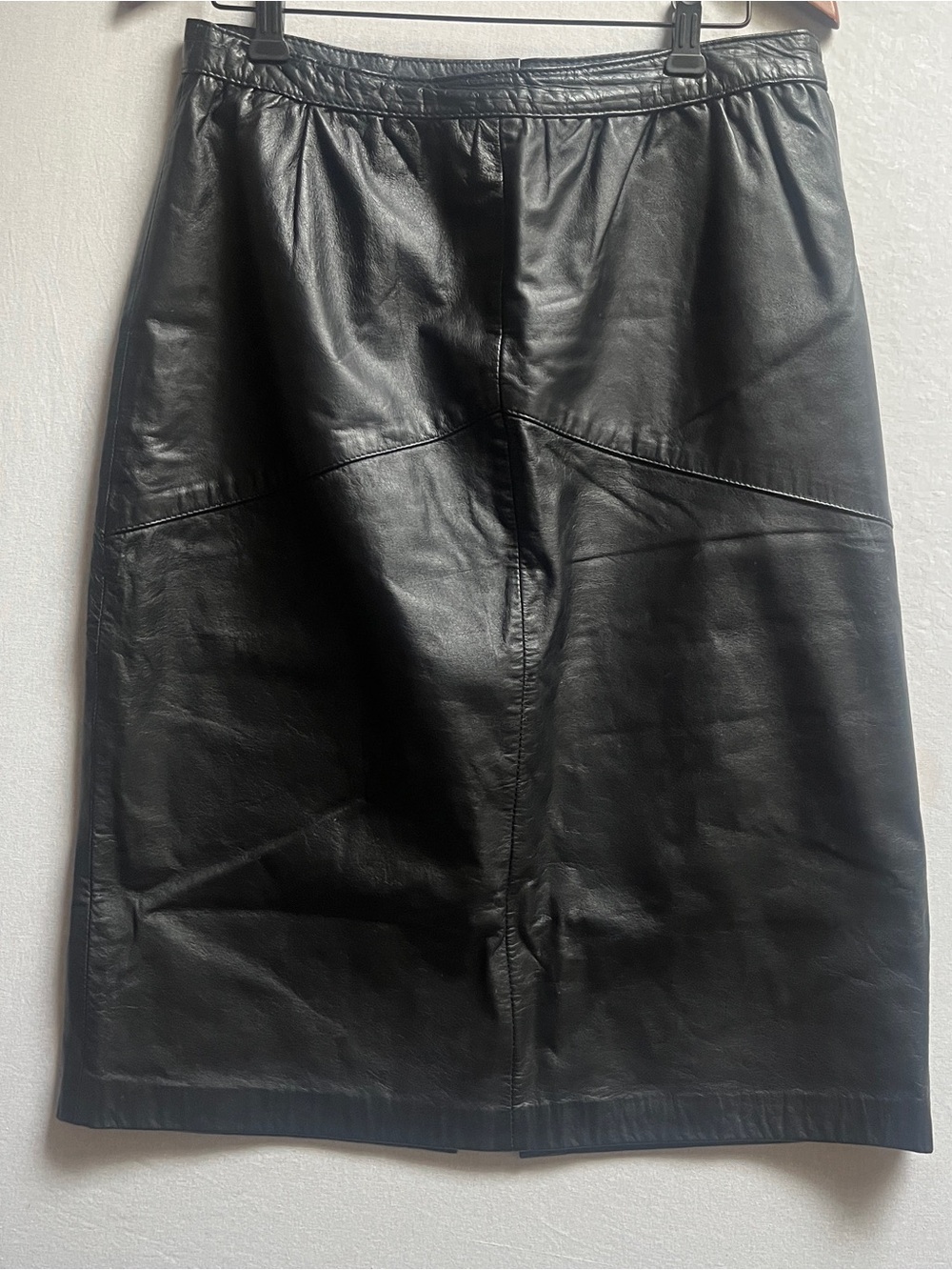 La Vogue Vintage Genuine Leather Midi Pencil Skirt 16